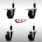 Service Caster 3.5'' SS Phenolic Swivel 1-1/4'' Expand Stem Caster Set 2 Total Lock Brakes, 4PK SCC-SSEXTTL20S3514-PHS-2-S-2-114 - alternate 3